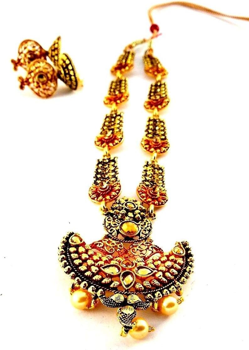 BalajicreationTraditional Indian Gold Plated Ethnic Necklace mangal Sutra sauth Indian Jewellery for Women