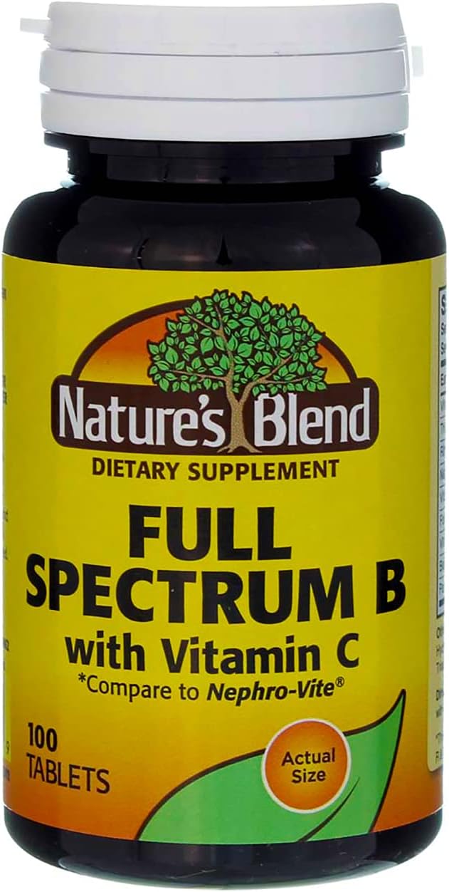 Nature's Blend Full Spectrum B with Vitamin C Powder, 100