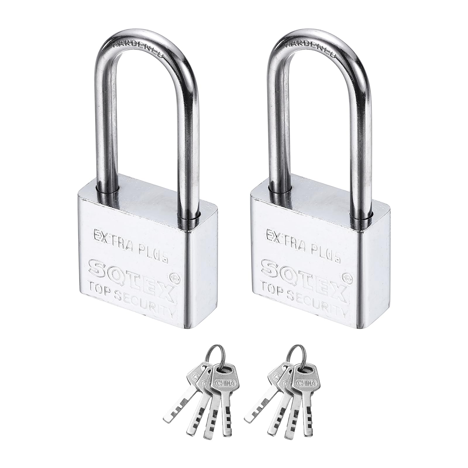 Cadenas robuste en alliage d'acier PATIKIL de 86 mm avec 6 clés pour porte d'entrepôt