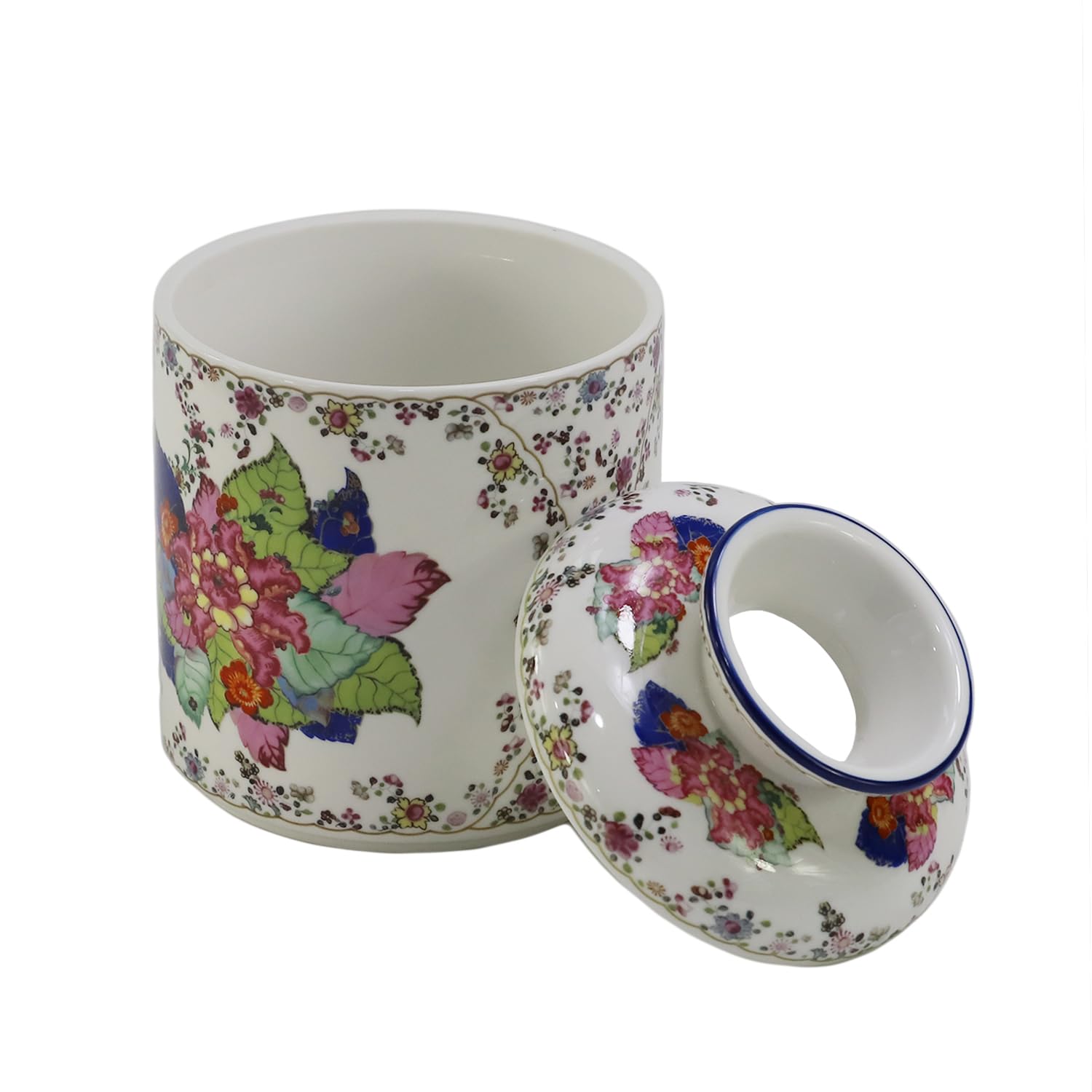 tobacco leaf tissue holder Amazon.com: SYNWISH Tobacco Leaf Pattern Floral Round Porcelain Tissue Box  Cover 6.7