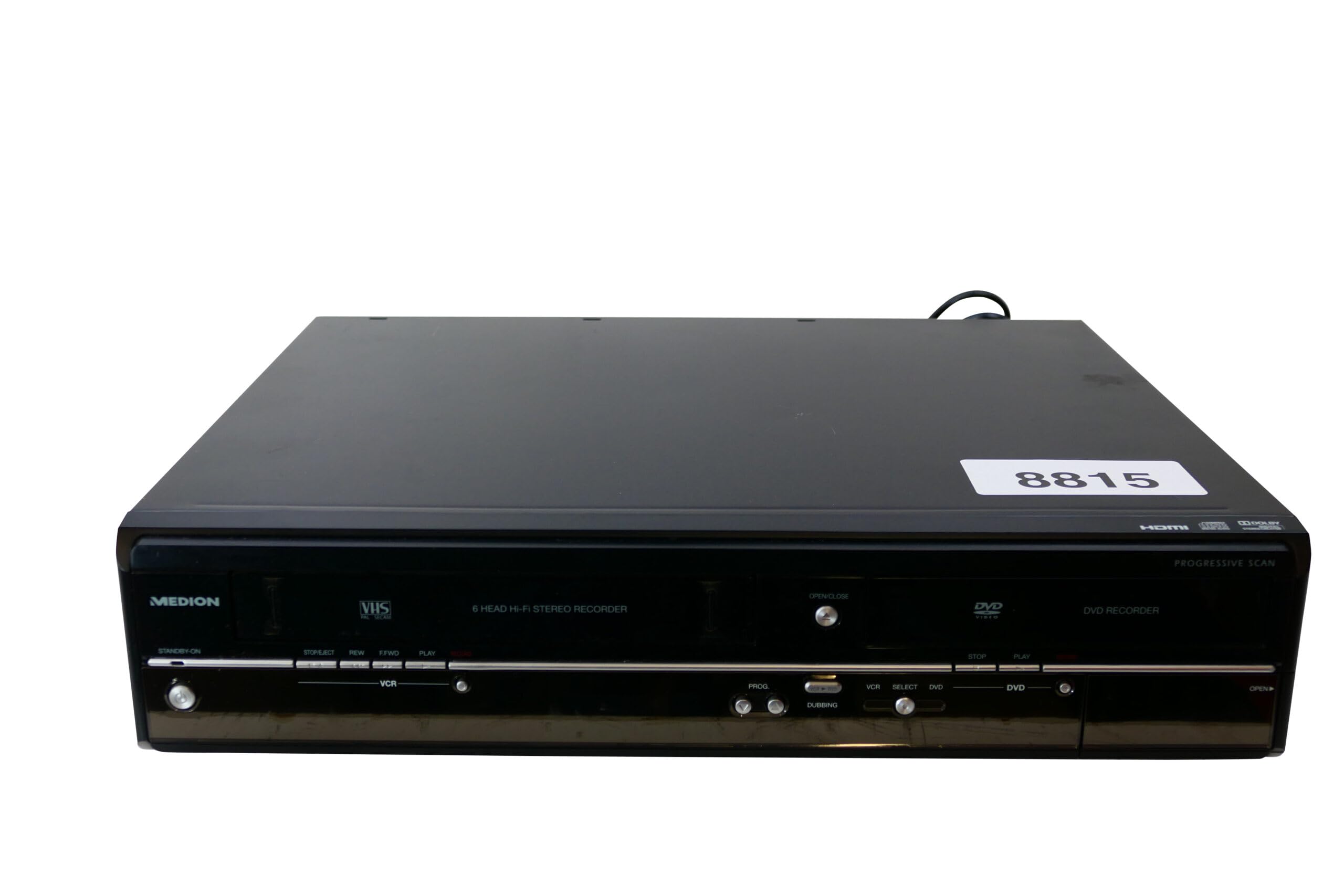 MEDION MD 83425 - Registratore DVD/VHS (tuner DVB-T e analogico, HDMI, USB, funzione di copia E70004, Timeshift, EPG, upscaling fino a 1080 p)