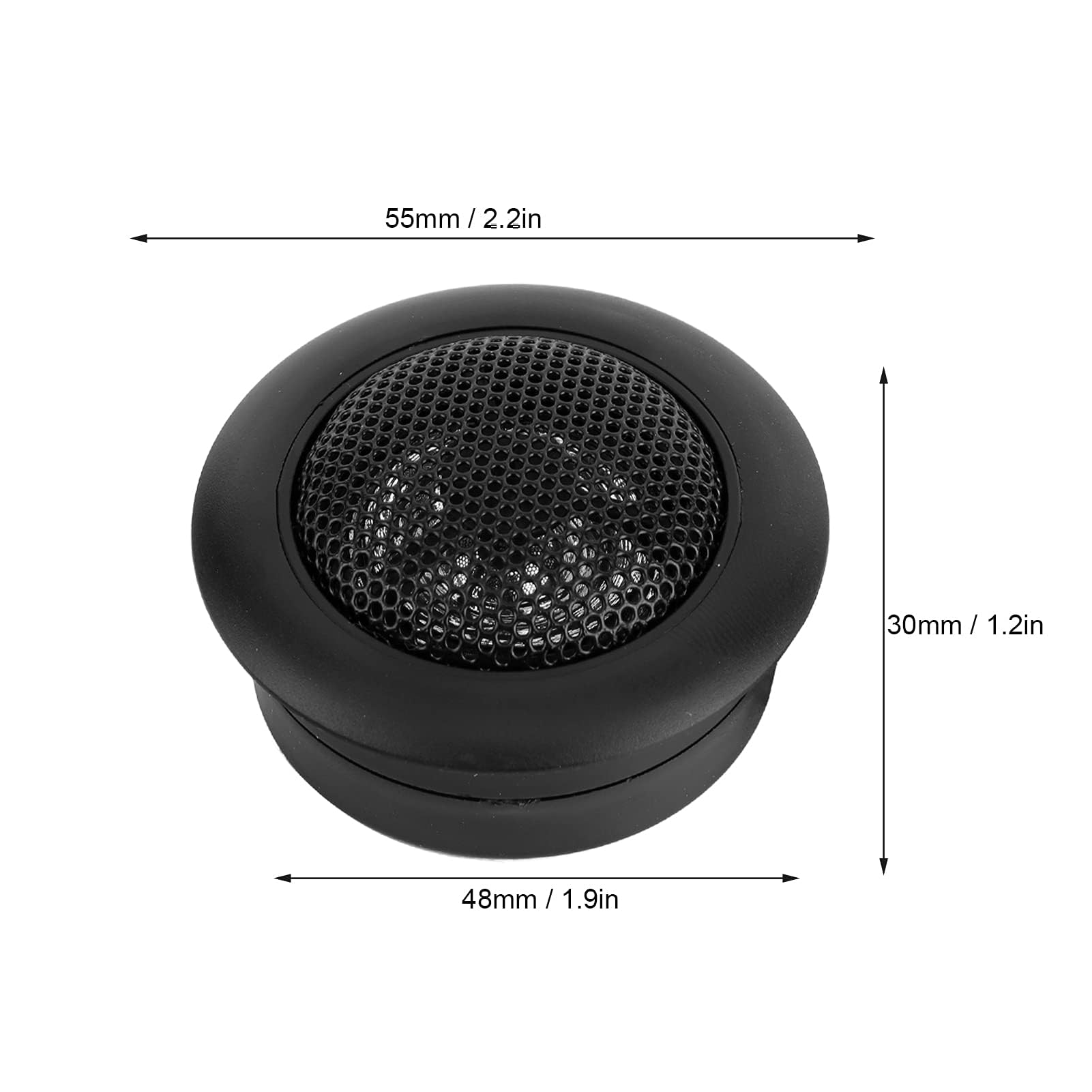 Yctze 2Pcs Altoparlanti per auto Tweeter 200W Lettore musicale piccolo audio universale ad alta potenza