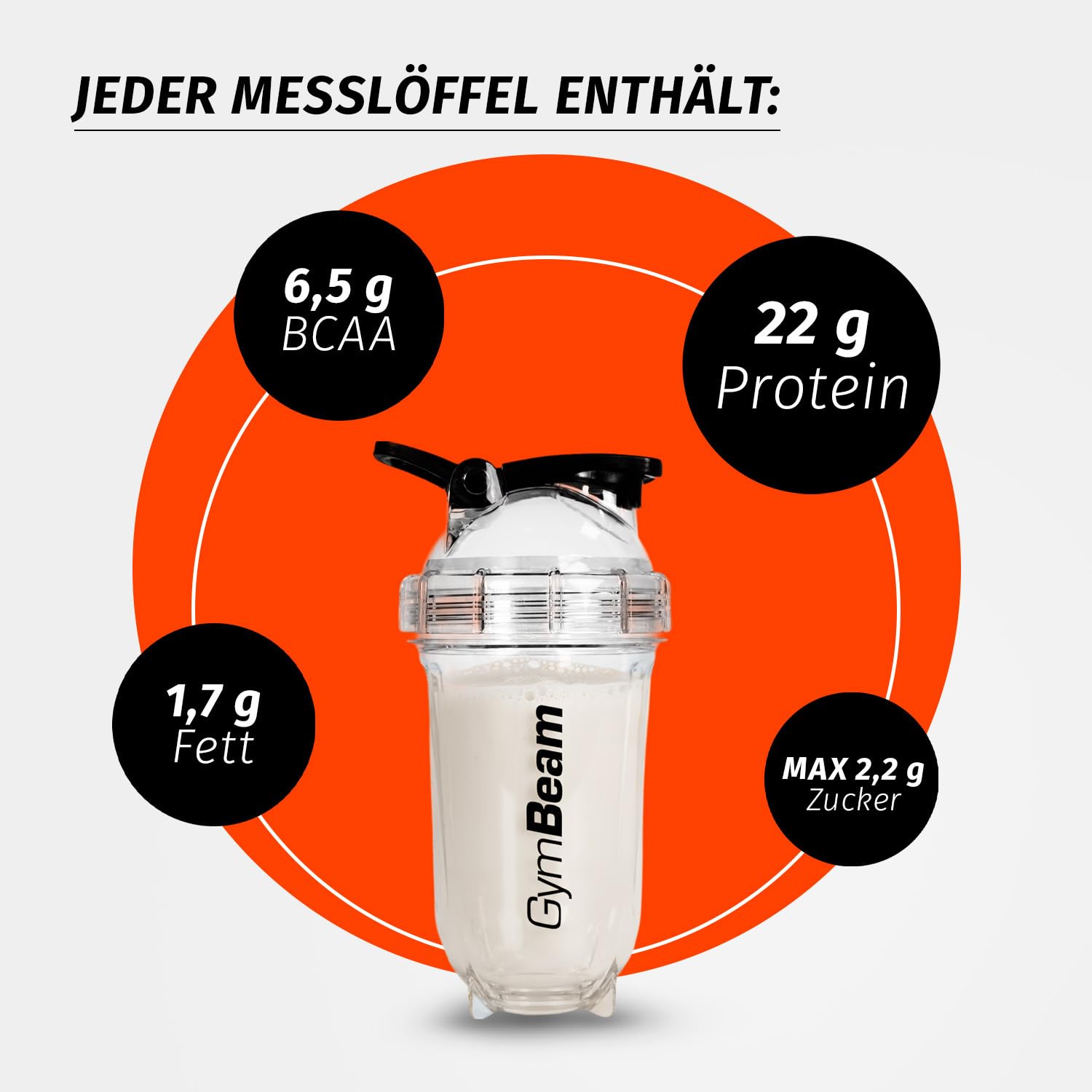 Just Whey Protein Pulver – aus Weide-Kuhmilch, mit DigeZyme® für bessere Verdauung, Mehrkomponenten Eiweißpulver mit essentiellen Aminosäuren & BCAAs – GymBeam (1000 g, Chocolate Milkshake)