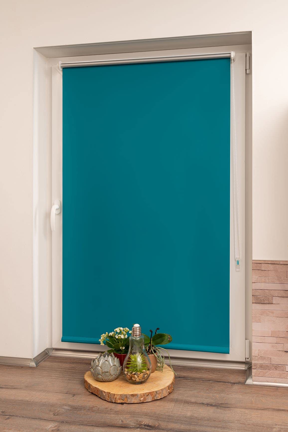 Image secondaire de Store Enrouleur Occultant Khome Bleu Pétrole 70x200 cm