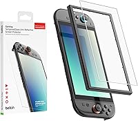 Vista 9 de Belkin TemperedGlass - Protector de pantalla para Nintendo Switch 2 con filtro de luz azul, dureza 9H, delgado, resistente a los arañazos, incluye