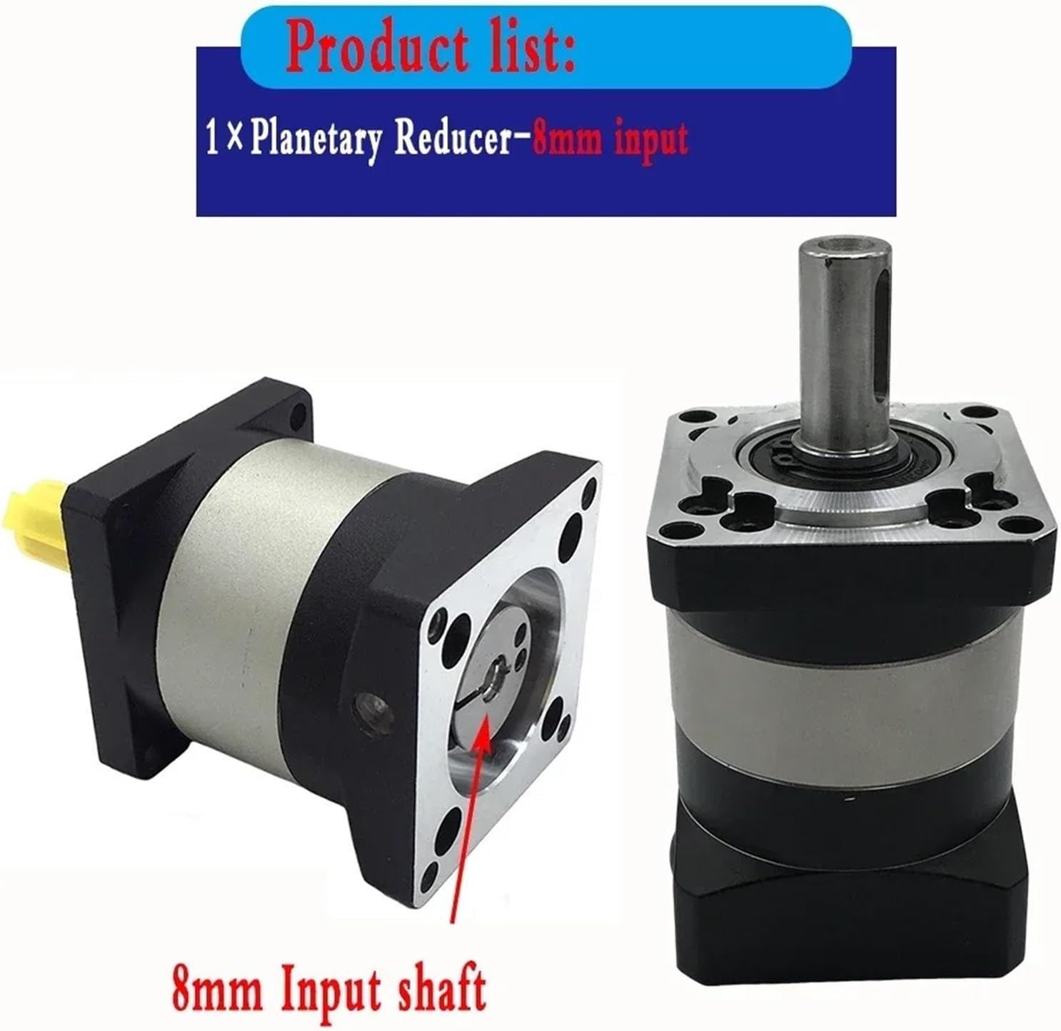 Planetary Gearbox 57 Motor TB6600 Driver Kit Ratio 4~100 14mm Output Nema23 Open Loop/Closed-Loop Stepper Reducer(8mm input,Ratio 100 to 1)