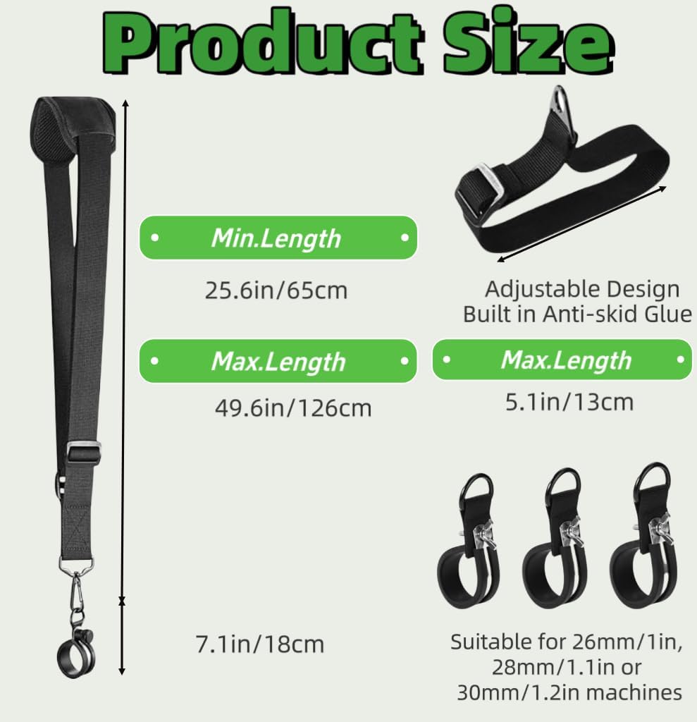 Universal Trimmer Strap shoulder strap Blower Strap for weed whackers, Leaf Blowers, Hedge Trimmers, and More - Sturdy and Non-Slip Shaft Clamp Design for Easy Work