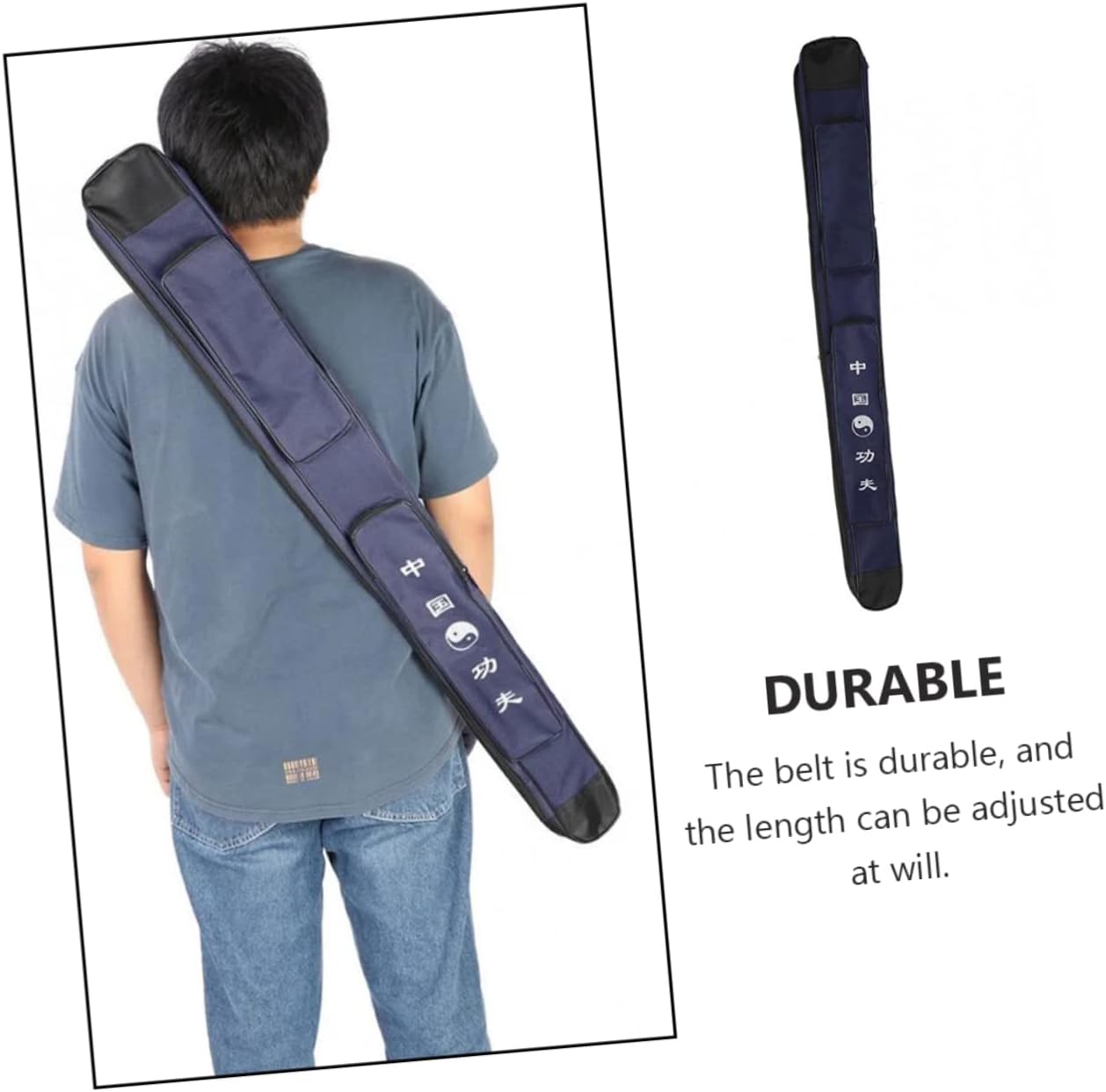 Long Canvas Storage Bag for Swords Tai Chi Sword Scabbard Heavy Duty Water-resistant Bag Belt