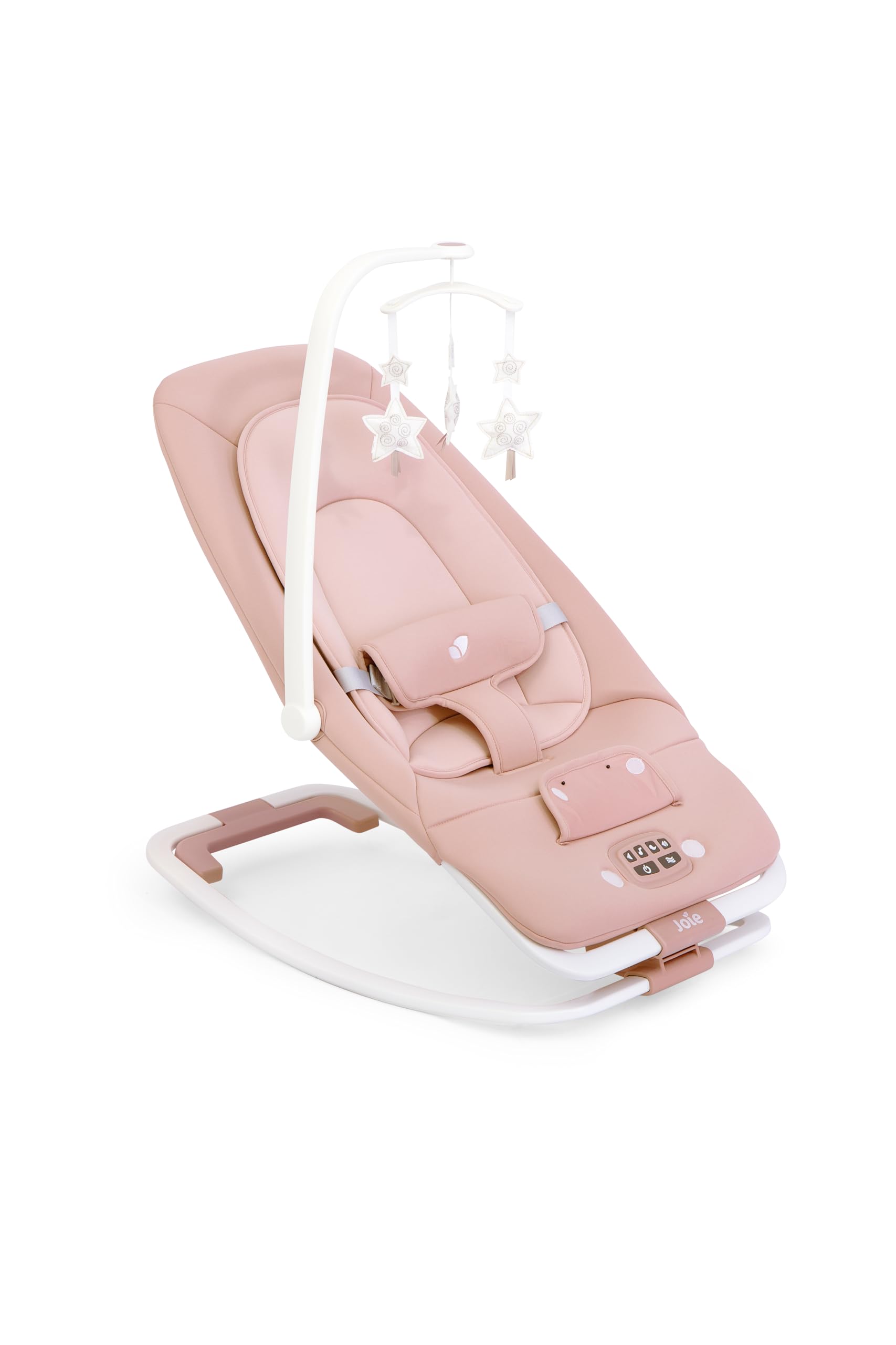 Joie dreamer™ sdraietta, chiusura piatta compatta, vibrazione a 2 velocità, 3 livelli di reclinazione, barra giochi rimovibile – dalla nascita ai 3 anni (0–15 kg), colore Lola