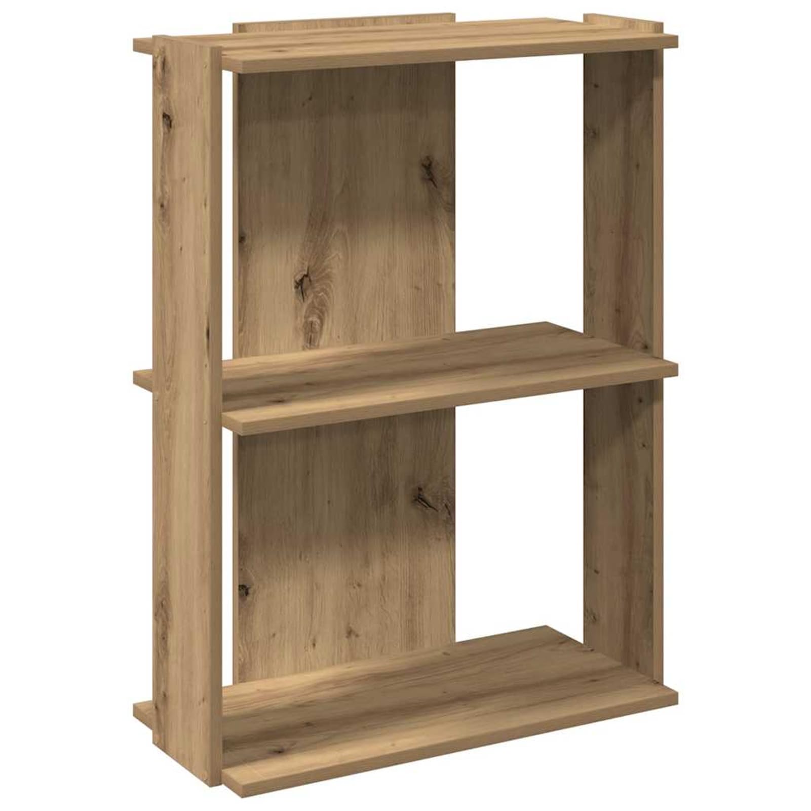 Bücherregal 3 Böden Artisan-Eiche Holzwerkstoff 60x30x80 cm