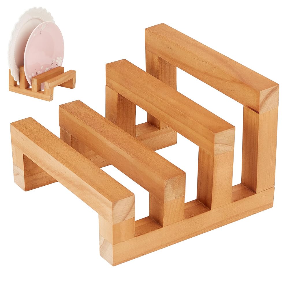 Soporte para tabla de cortar de madera burlywood con tres ranuras limpias