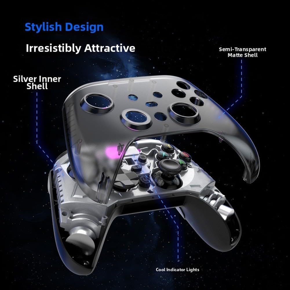 Manette sans fil Bluetooth avec effet Hall analogique pour Nintendo pour Switch PC Smartphones et (noir)