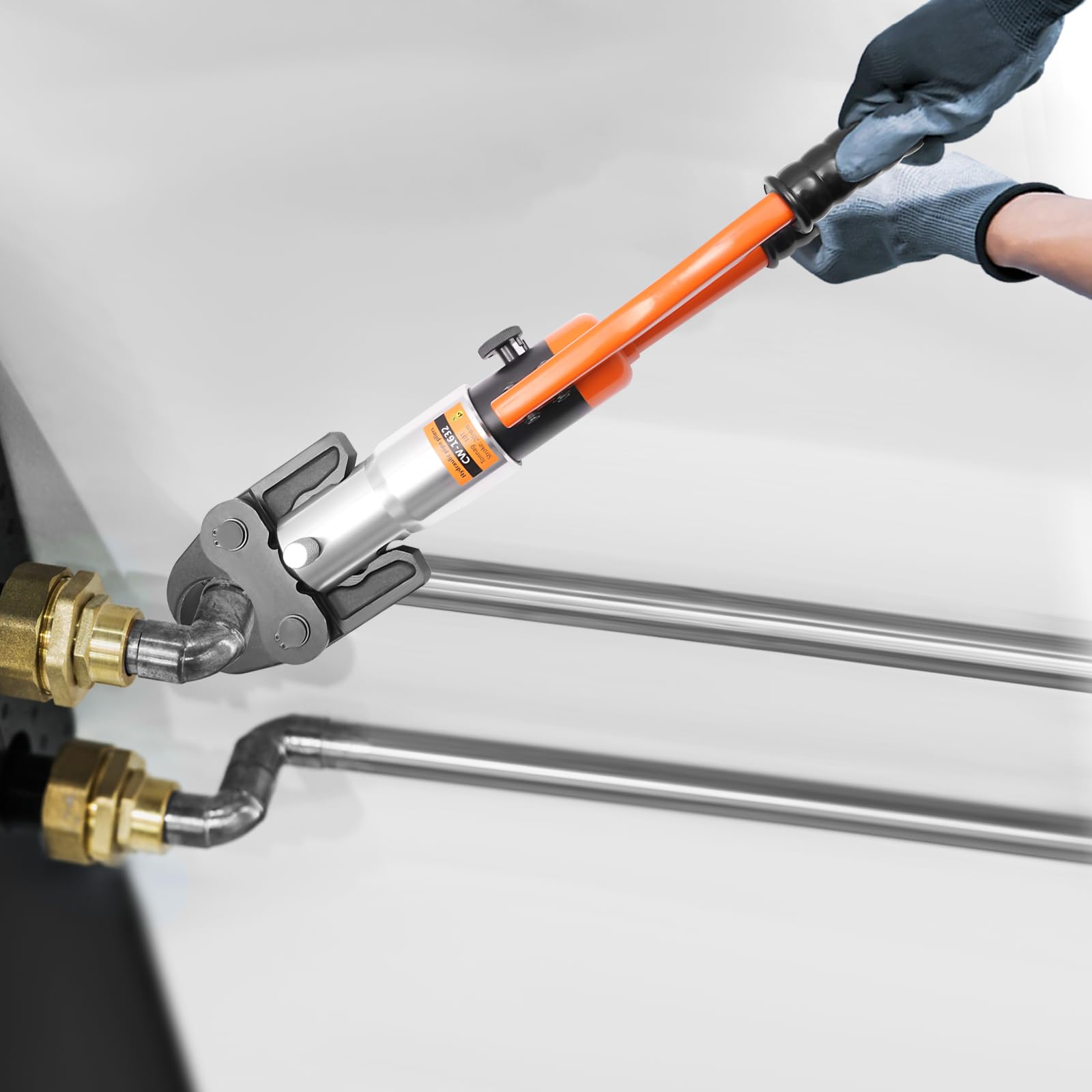 Pinza a pressa idraulica professionale, set di contorni TH (TH16-32), 10 tonnellate con testa girevole a 360°, per tubi in alluminio, PEX e PB