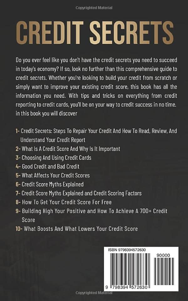 Miniatura 2 de Credit Secrets The Best Tricks And Secrets To Repair Your Credit And Improve Your Score. Change Your Financial Life. Manage Your Expenses And Money