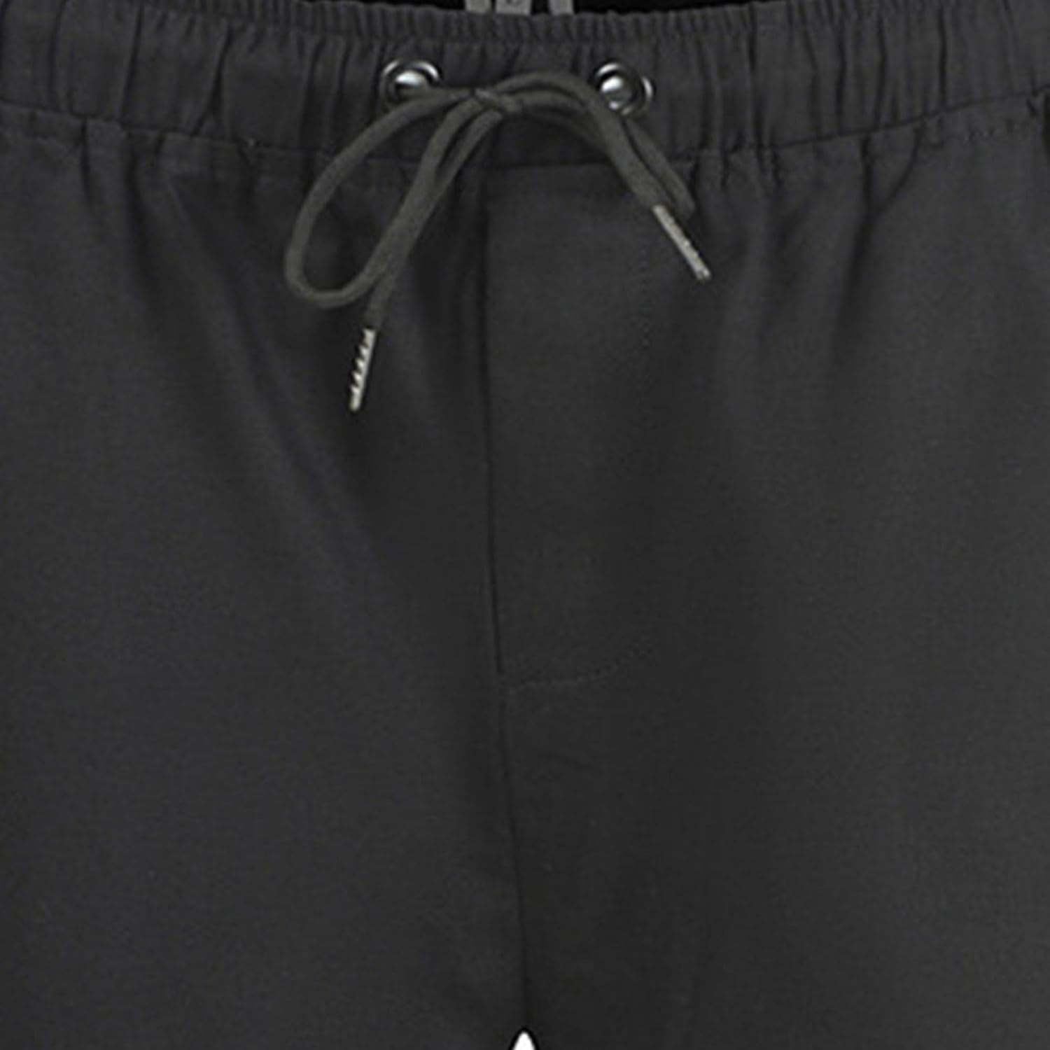Men's Solid Loose Casual Lace-Up Straight Tool Shorts Relaxed Fit Outdoor Cargo Short Elastic Classic Stretch Short