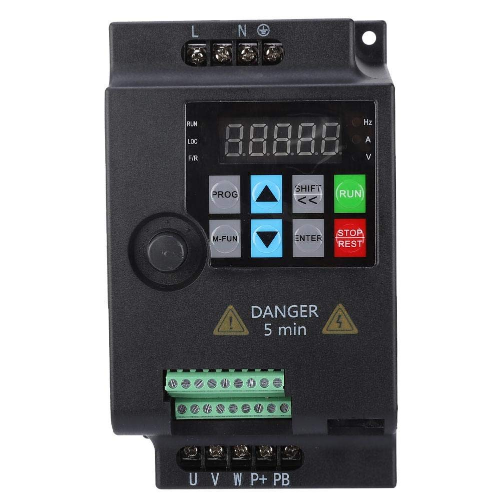 Walfront SEAFRONT VFD Inverter Frequenzumrichter, SKI780 Mini VFD 1/3 Phasen Frequenzumrichter für Spindelmotor Drehzahlregelung 220V / 380V, 0.75/1.5/2.2KW(220VAC, 2.2KW)
