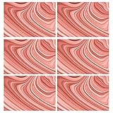Dalzium Coral Placemats Set of 6, Abstract Coral Place Mats for Dining Table Indoor Heat Resistant...