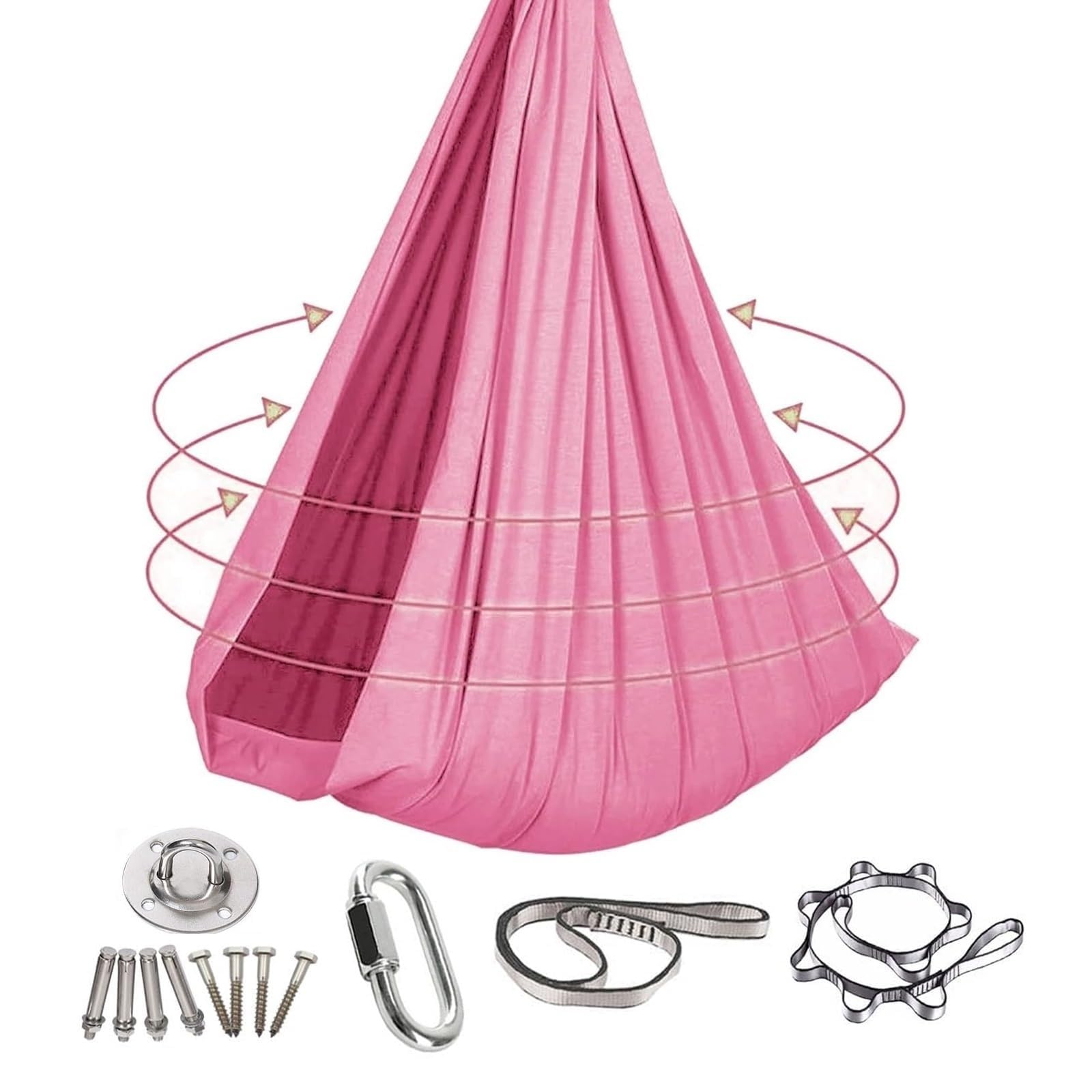 Kiddie Corner Swing Cloud, Safe and fun, suitable for indoor and outdoor use as well as camping trips, and comes with a full set of accessories. (Pink)