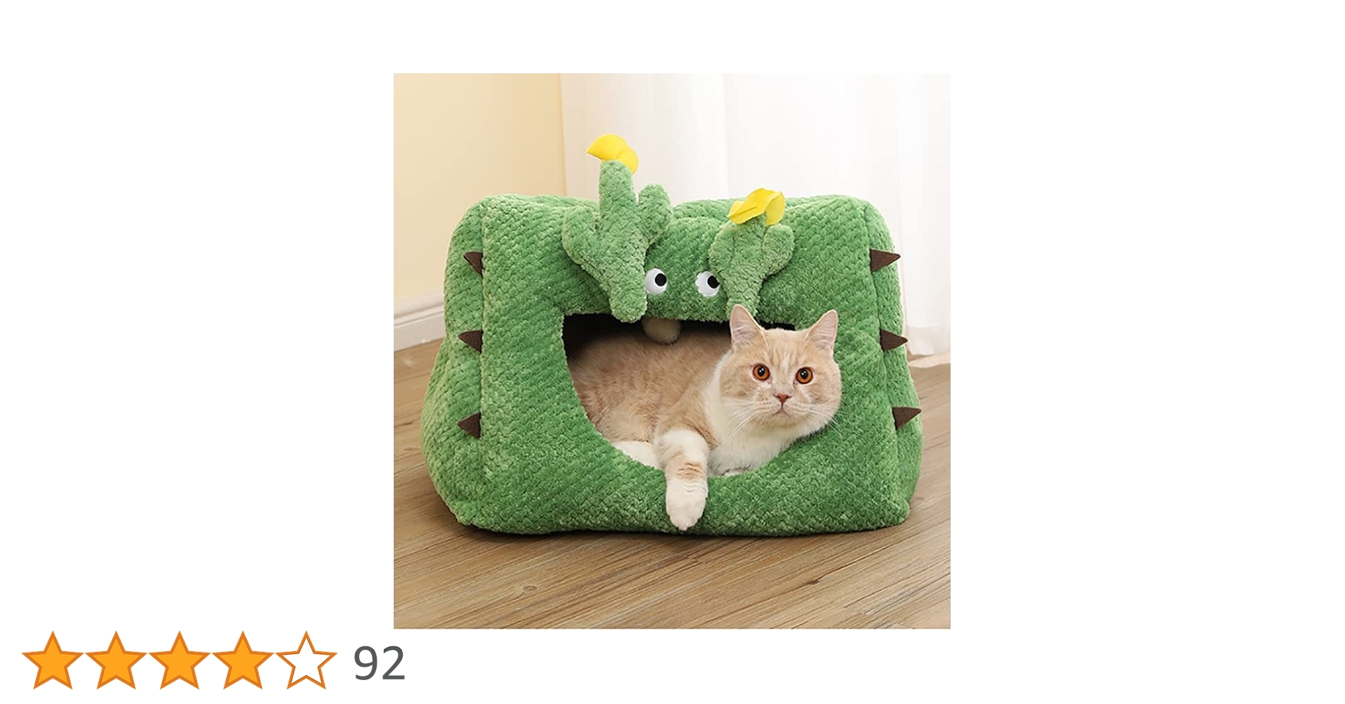 Amazon | かわいいペットベッド、緑色サボテン三角形猫ベッド