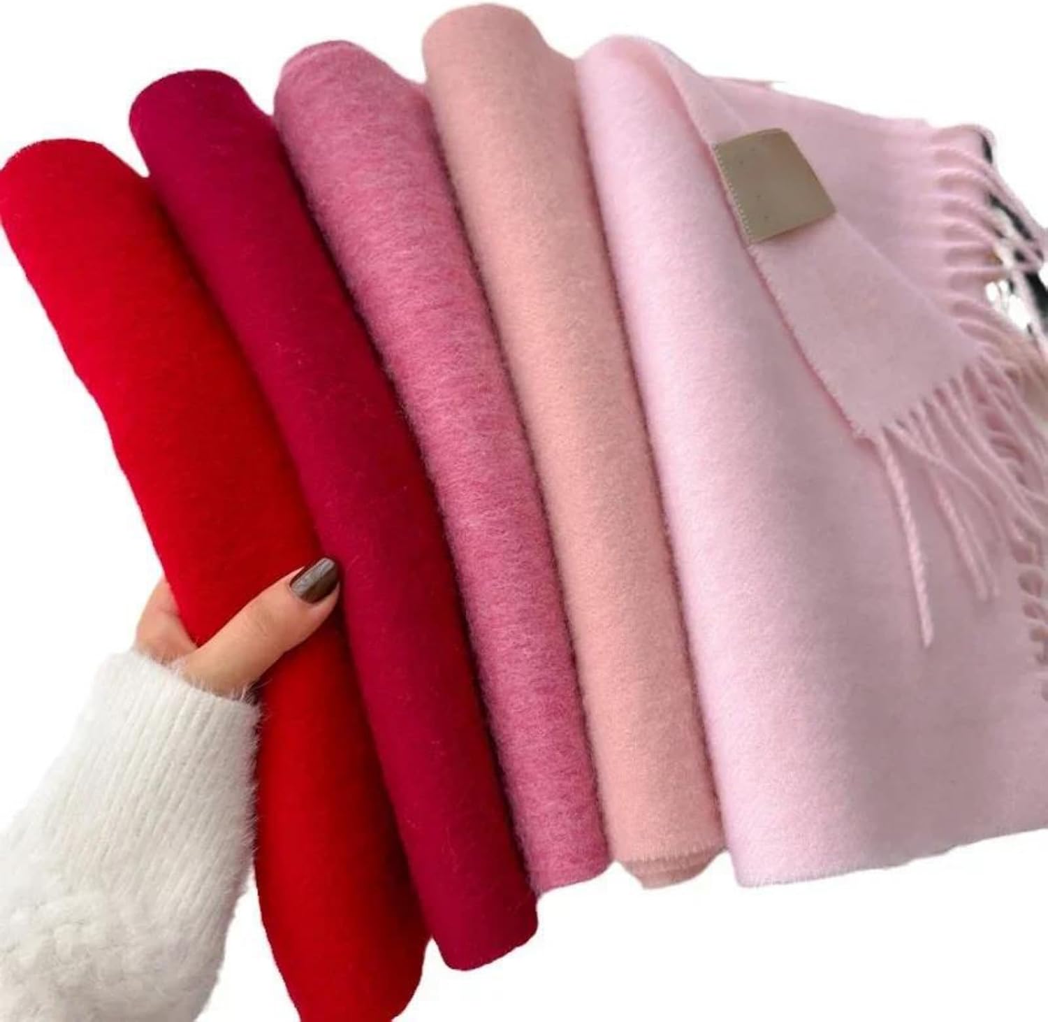 Women's Winter Wool Scarf – Soft Warm Fringed Neck Wrap Student Style Couple Scarf For Cold Weather