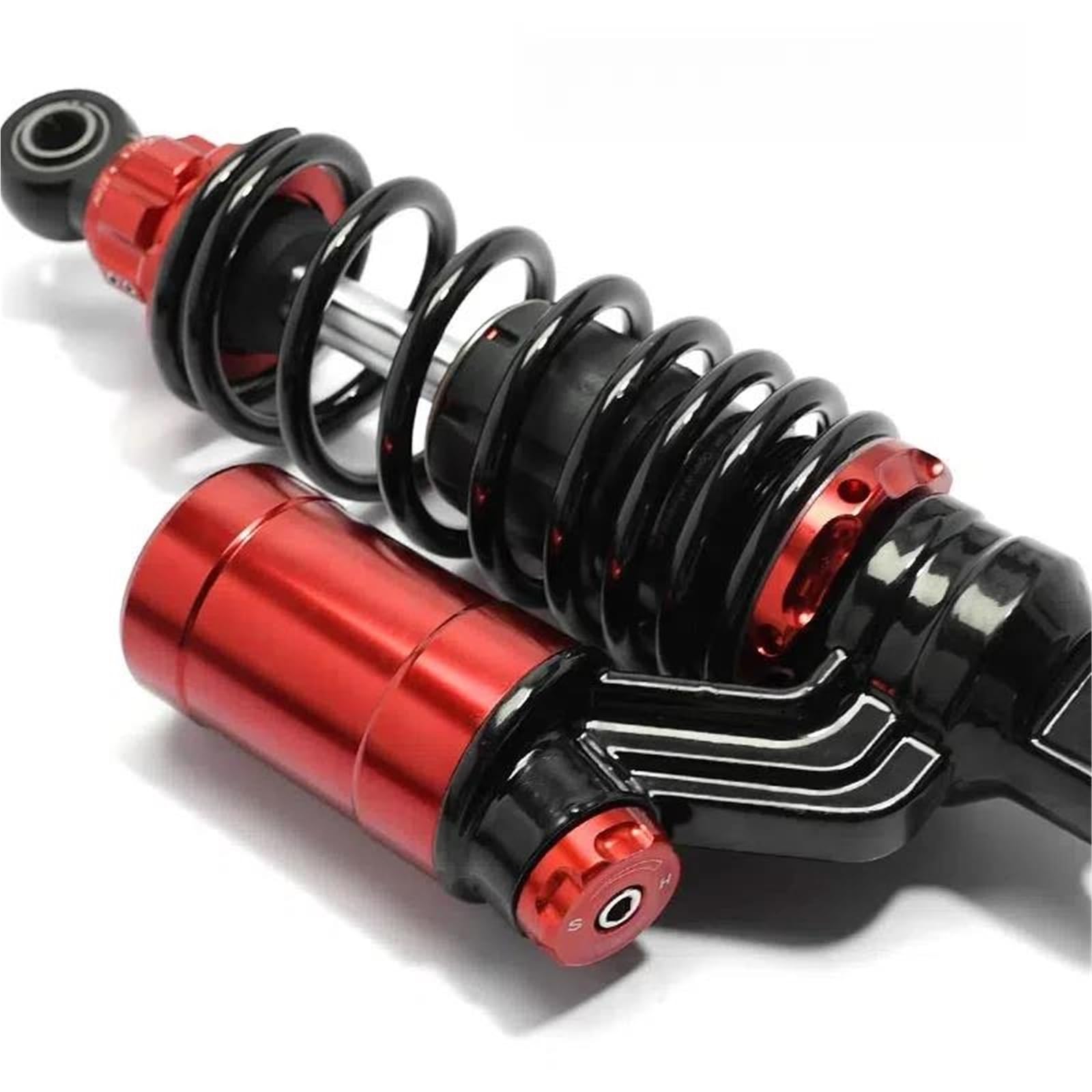 Amortiguadores Amortiguador Trasero Universal Para Motocicleta Amortiguadores Oleoneumáticos Ajustables De 265 Mm(Rojo)