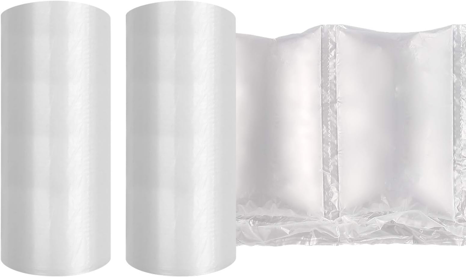 JZBRAIN Air Cushion Film 72002 Air Pillows Air Bubble Bags Wrap Packing Roll, 1 Roll 200mm X 100mm X 200m X 0.02mm Air Cushion Films ONLY Compatible with JZBRAIN Air Cushion Machine (2 Rolls)