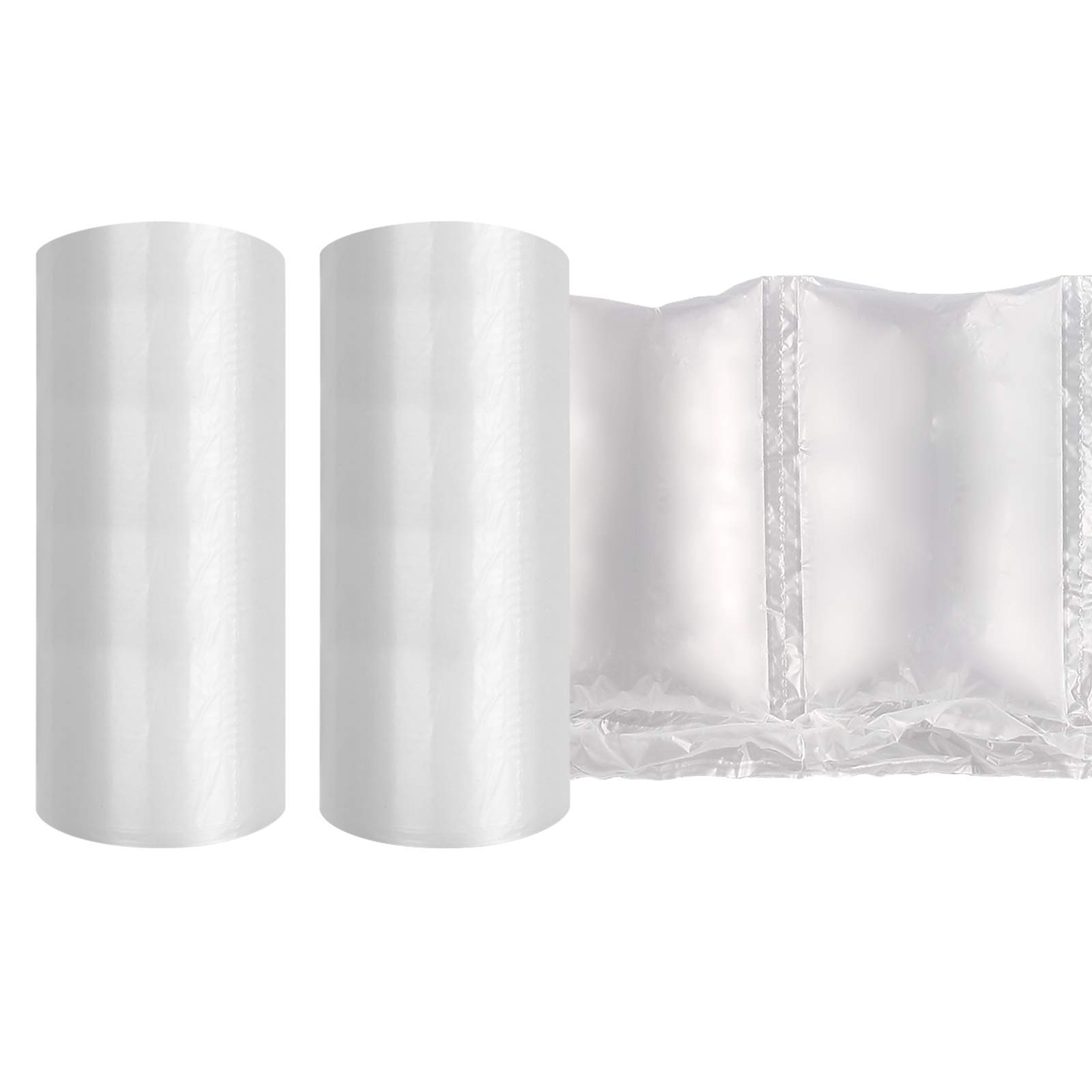 JZBRAIN Air Cushion Film 72002 Air Pillows Air Bubble Bags Wrap Packing Roll, 1 Roll 200mm X 100mm X 200m X 0.02mm Air Cushion Films ONLY Compatible with JZBRAIN Air Cushion Machine (2 Rolls)