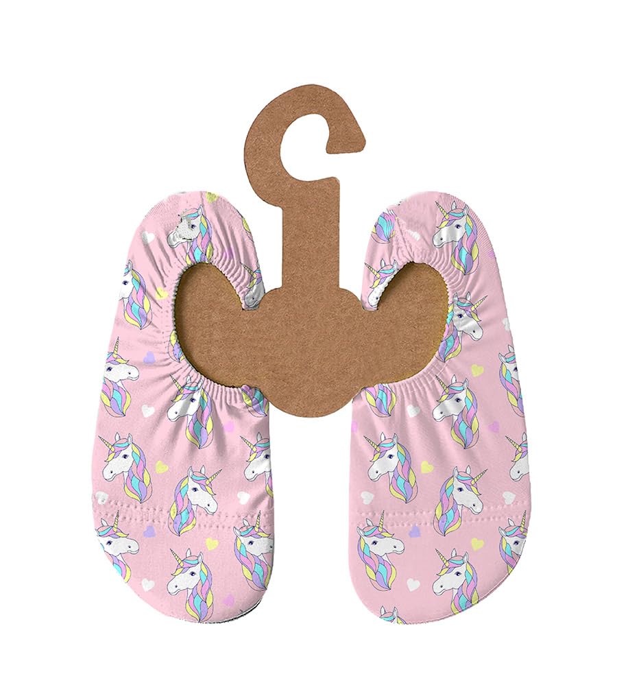 Slipstop Zapatos de playa para niños, antideslizantes, protección solar UPF 50+, Unicornios Mito, 27/29 EU