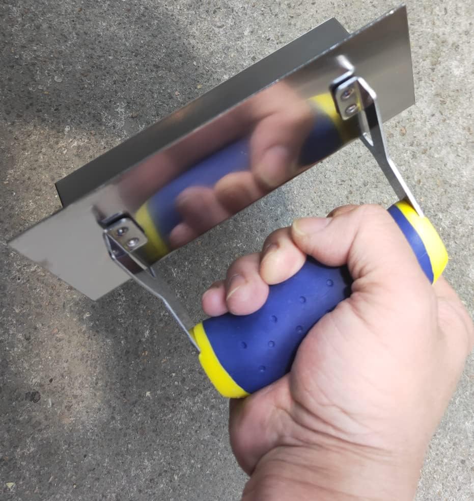 Miniatura 6 de Sinyiol Herramienta de esquina para paneles de yeso, bordeadora de hormigón, paleta de esquina externa de 6 x 2.5 pulgadas, herramienta profesional