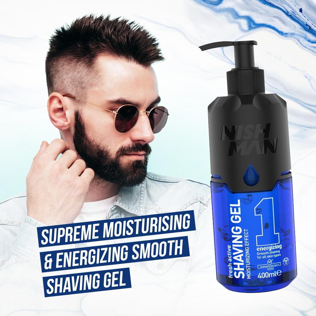 Nishman Shave Gel Energizing No1 400 ml - Image 2