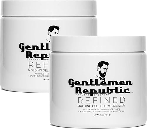 Gentlemen Republic gel moldeador de cabello Refined resistente y con brillo para acicalamiento y peinado, Blanco, 1