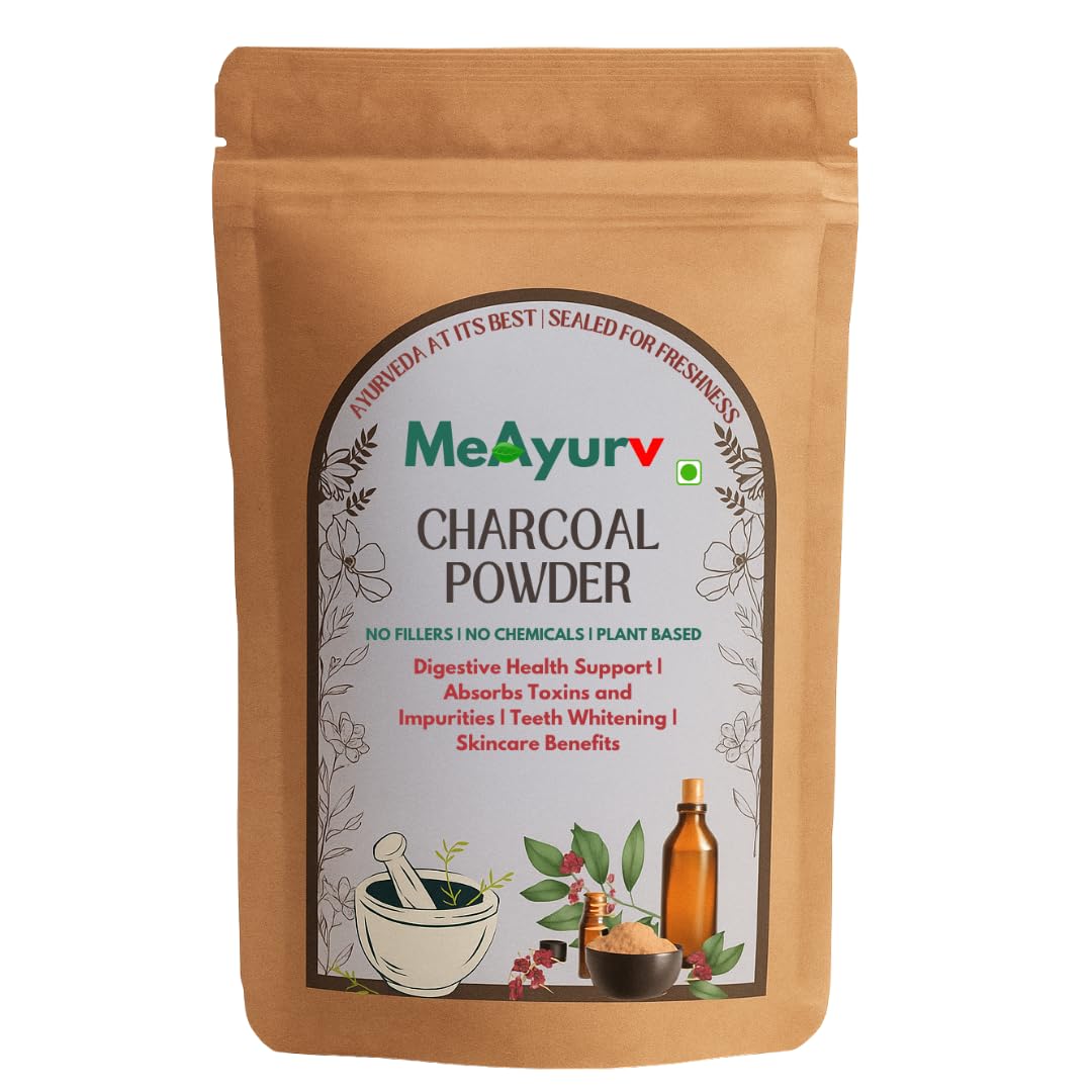 MeAyurv Activated Charcoal Powder (Coconut Shell) 55g | 100% Pure & Ultra-Fine Food Grade Charcoal for Face Mask, Teeth Whitening & Detox Recipes – Adsorbent Cosmetic Powder-image-16