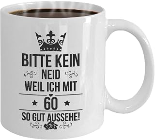 Tasse zum 60 Geburtstag Jahrgang 1966 geboren Keramik 375 Milliliter Mann Frau