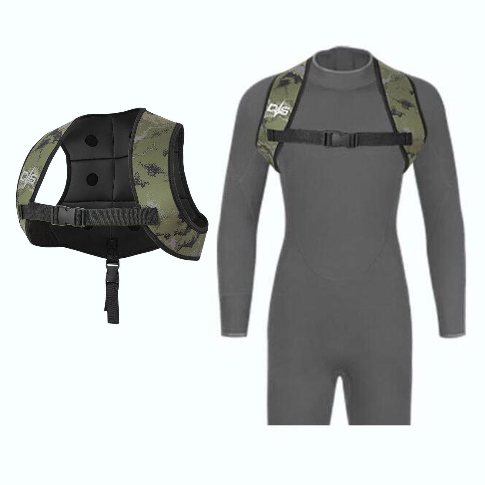 Gilet Lesté pour La Plongée, Accessoires en Néoprène avec 6 Poches, Gilet Lesté pour Adultes pour La Plongée Libre en Bateau sous-Marine