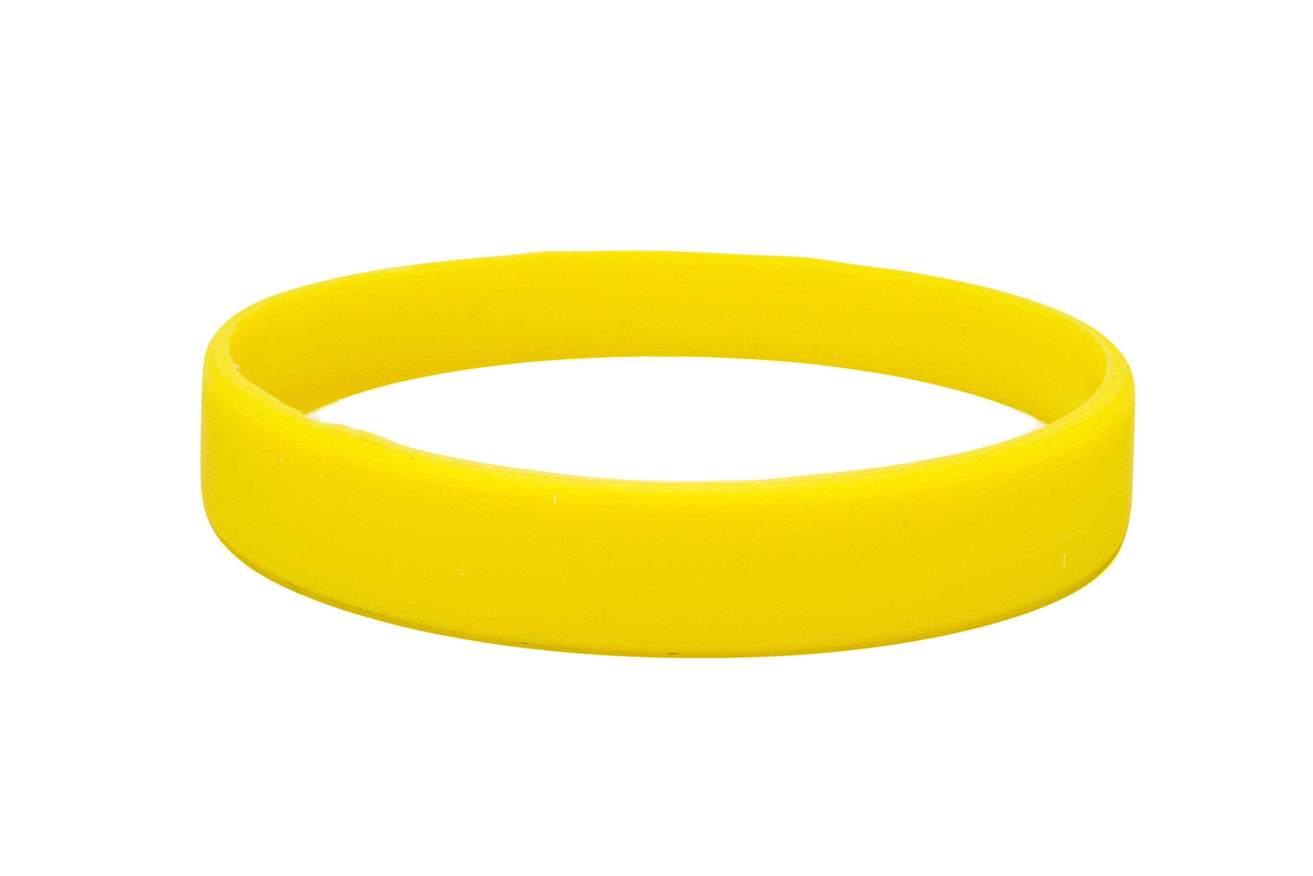 Silicone Wristbands Pack Of 10 Choice Of Colours (Yellow), Large - Image 2