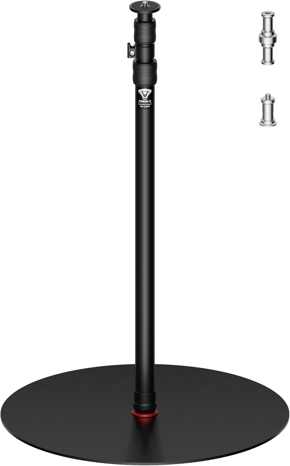 iFootage A500 Heavy Duty Round Base Light Stand, 79" Telescoping Monopod with 22lbs/10kg Load Capacity, Space-Saving Tripod Alternative for Camera, Video Light, LED Panel, Live Streaming & Photography