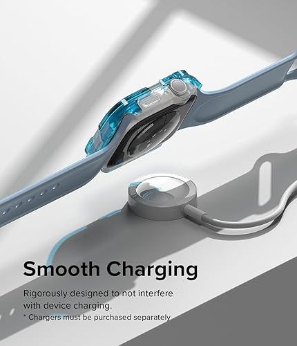 Miniatura 7 de Ringke Fusion Bumper compatible con Apple Watch, Apple Watch Series 9, 8, 7 (1.772 pulgadas) y Apple Watch SE, 6, 5, 4 (1.732 pulgadas) de doble