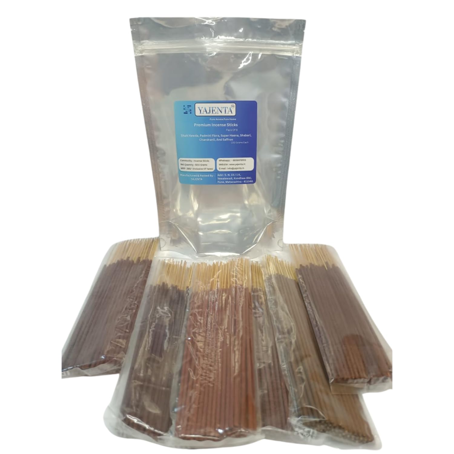 Agarbatti Combo Pack of 6 | Shahi Kewada, Super Heena, Padmini Flora, Saffron, Shabari and Chandranil for Pooja, Religious, Spiritual and Festival-image-19