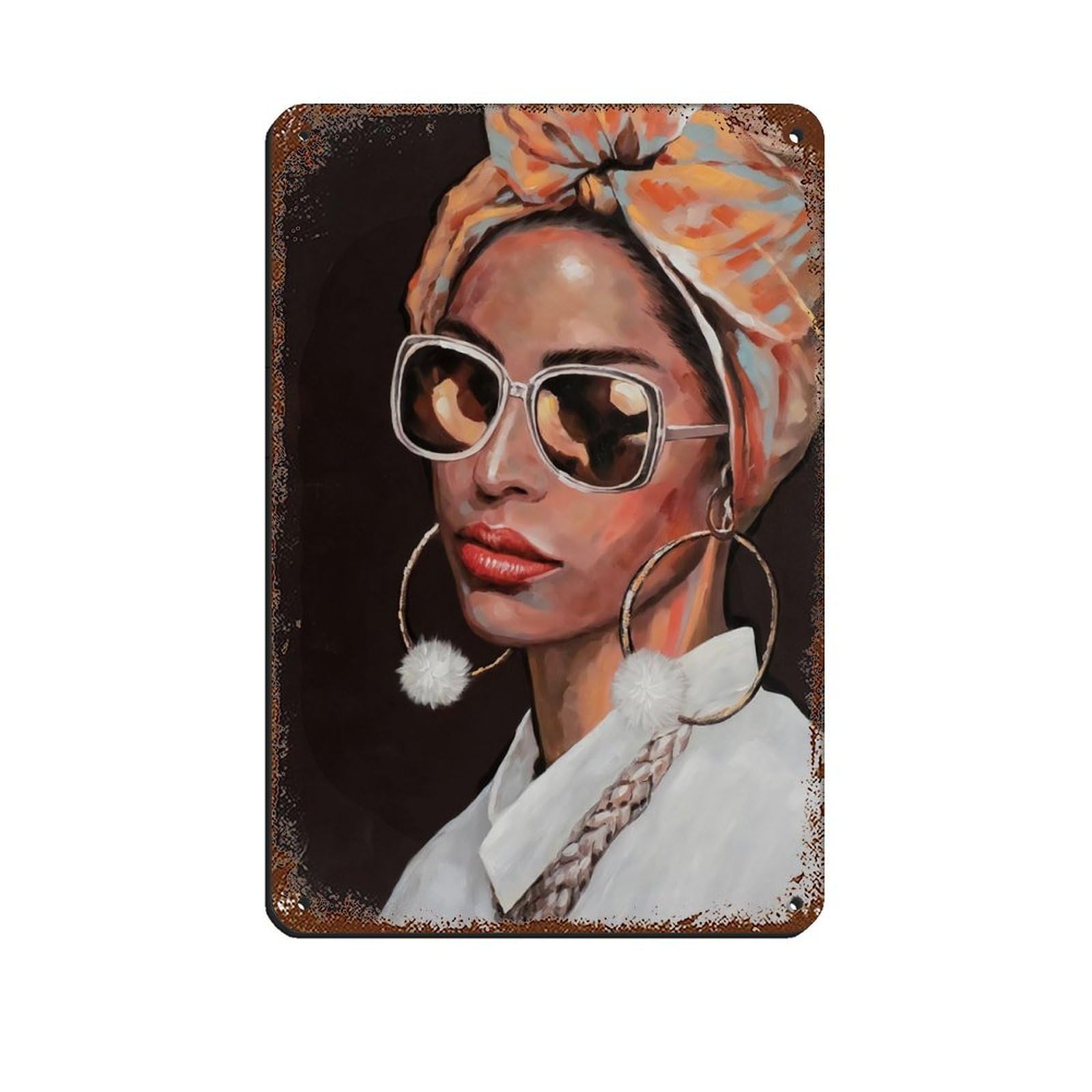 Modern Beauty Poster Retro Poster Metal Tin Sign Chic Art Retro Iron Painting Bar People Cave Cafe Family Garage Poster Wall Decoration 8x12inch(20x30cm)