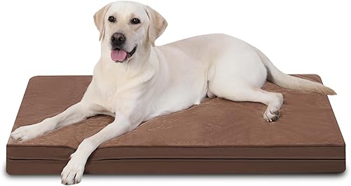 Miniatura 15 de Vonabem Camas Impermeables XL para Perros de Tamaño Grande - Almohadilla Ortopédica Lavable para Exteriores de Jaula, Cama de Perrera de Cuero