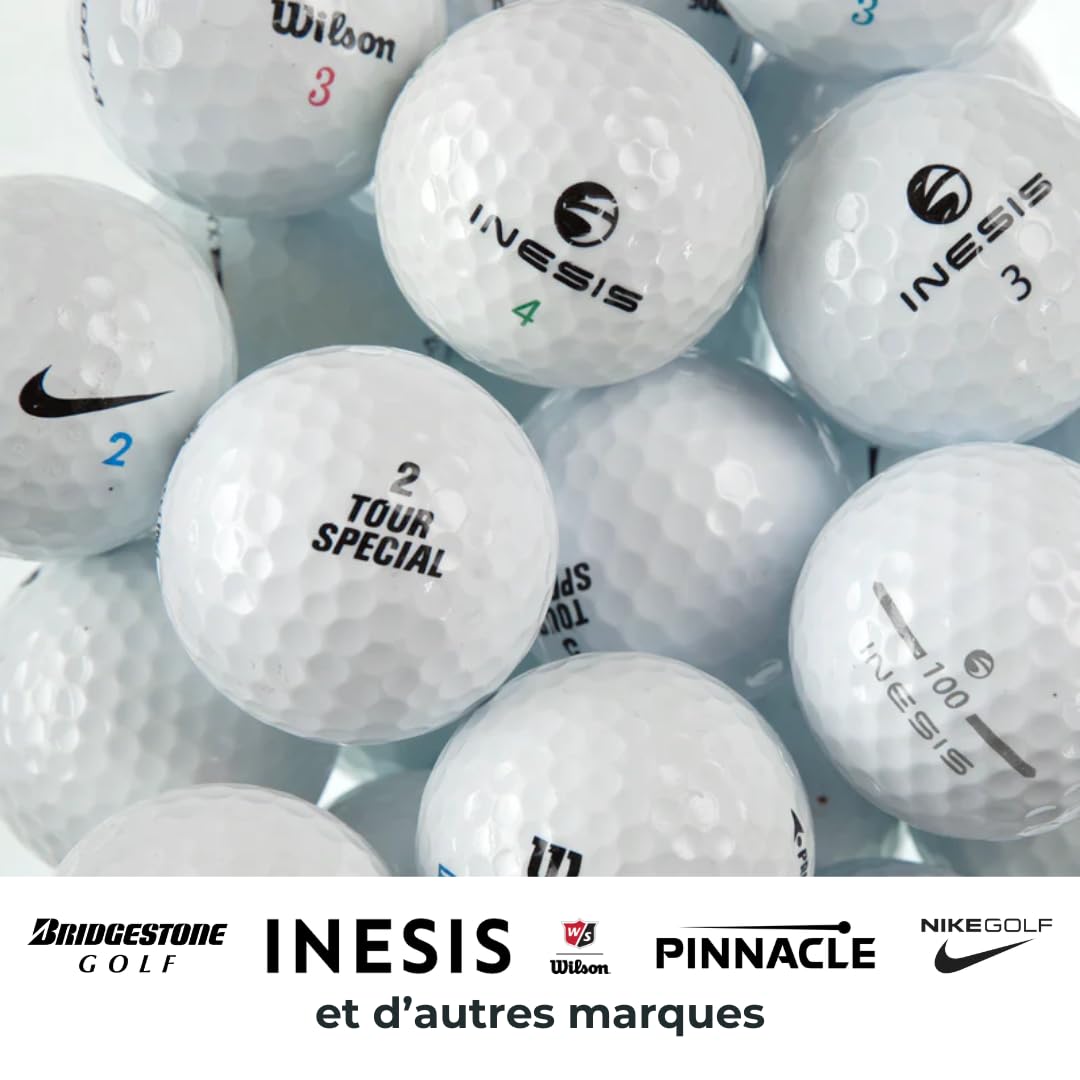 Balles de Golf d'occasion Mix 50/100 balles de Golf Toutes Marques et modèles Qualité AAA/AA - Balles Tous Niveaux - 97% des Performances Neuves - Idéal Amateur