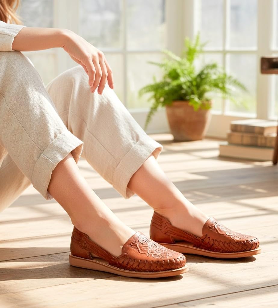 mexican huaraches 962p - Premium Woven Leather