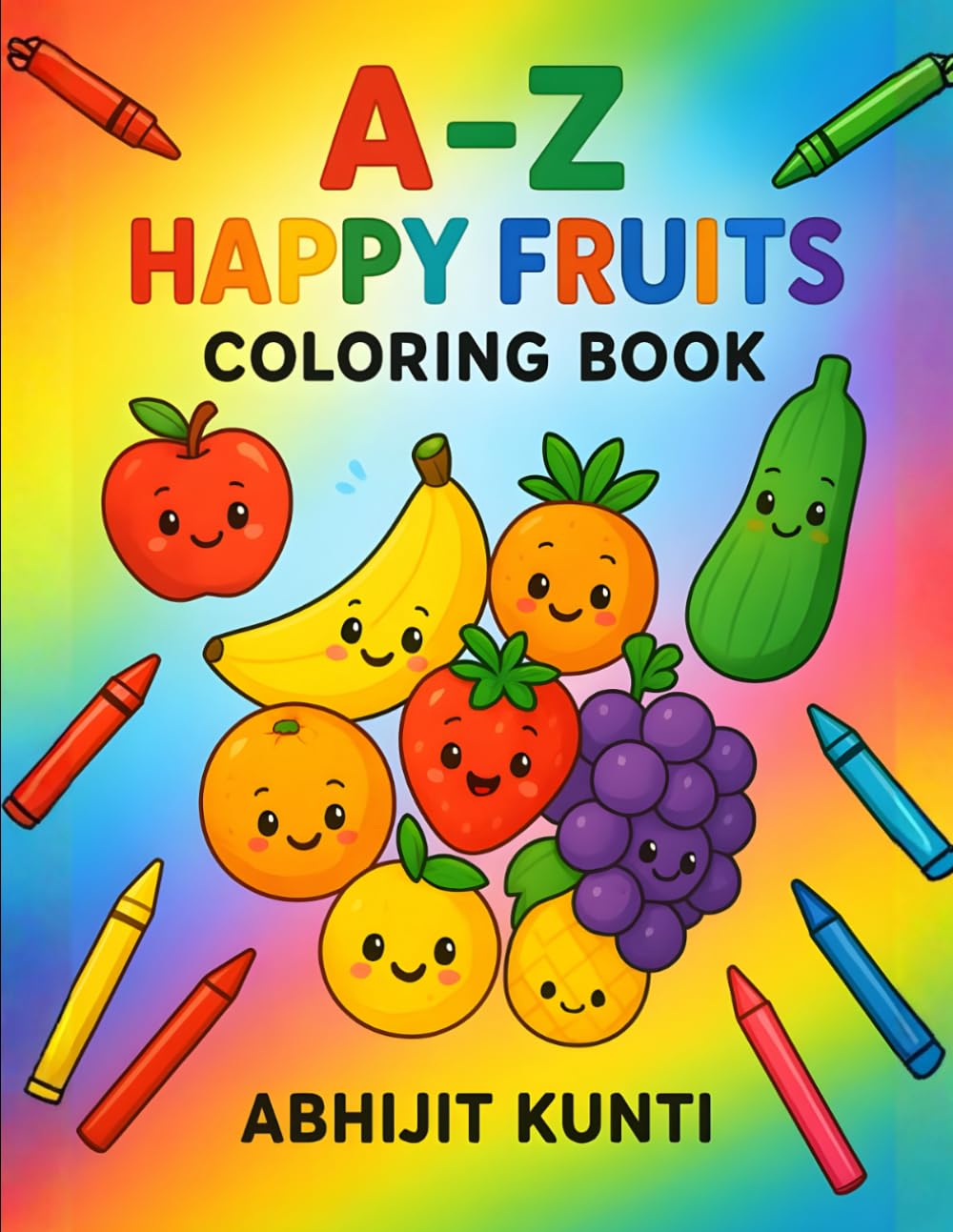 A–Z Happy Fruits Coloring Book