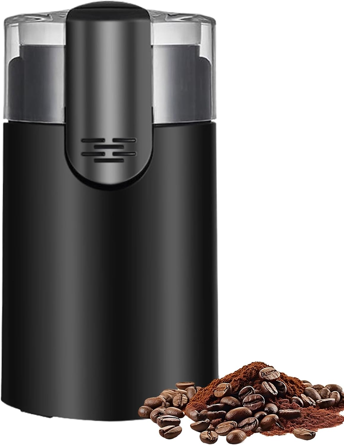 Coffee Grinder - Electric Stainless Steel Coffee Mill, Adjustable Grinding, Includes Cleaning Brush, High Speed Grinding Tool for Home, Kitchen, Cafe, Cold Brew, Travel, 9.2x9.2x17.2cm