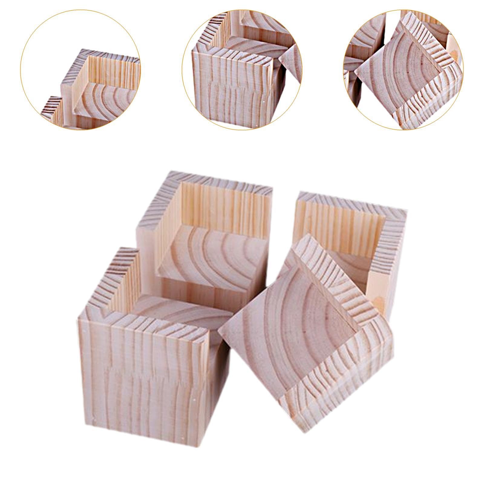 4X Patas Elevadoras para Cama, Bloques de Elevación para Muebles, Mesa, Silla, Sofá, 5cmx10cm