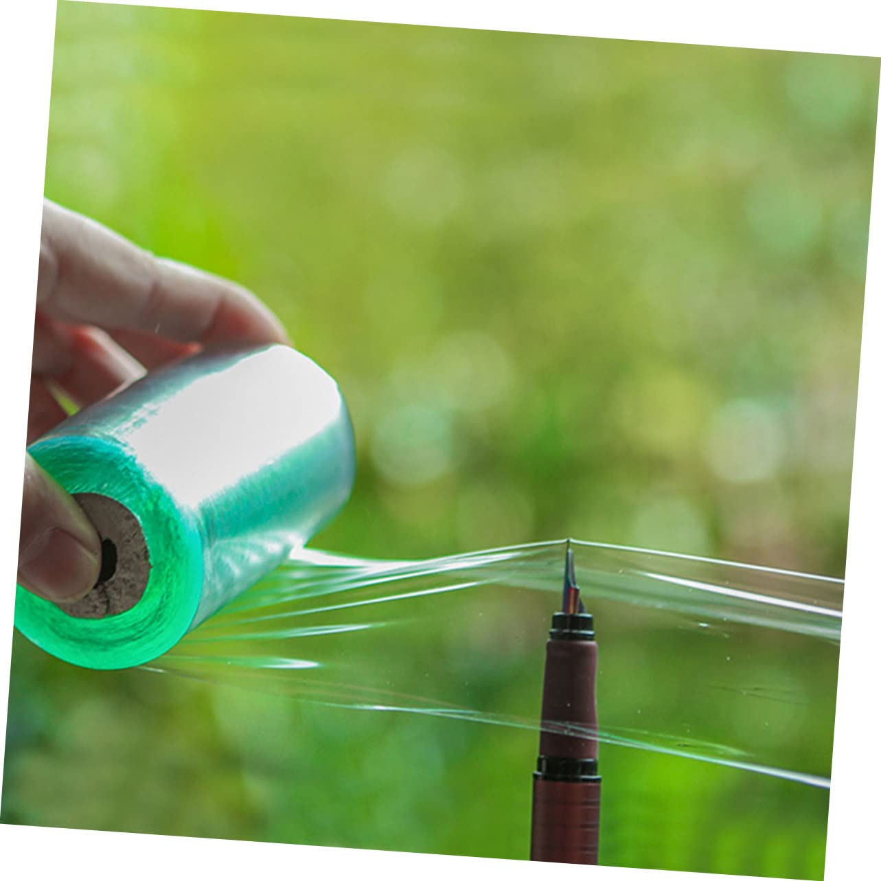 STOBOK PVC Selbstklebend Veredelungsband Grün für 3cm 4 Rollen Pflanzen