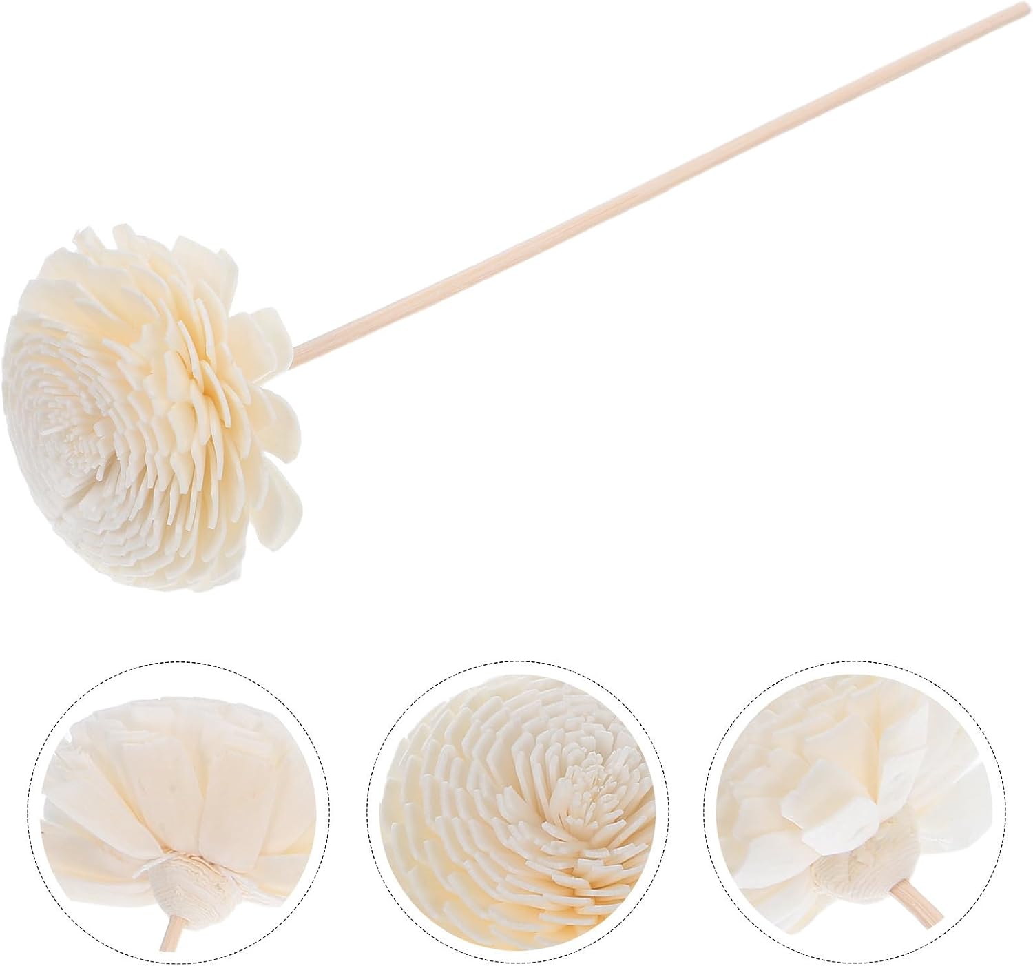ibasenice Xmas Flower Diffuser Stick Refill 5pcs Rattan Wood, Beige