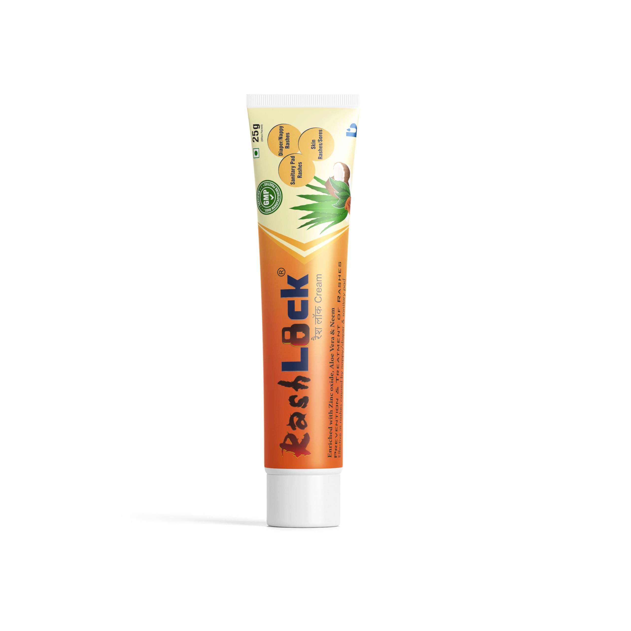 Rashlock Cream For Baby Diaper & Sanitary Pad Rashes | Infused with Aloe Vera, Neem & Zinc Oxide - 25g-image-28