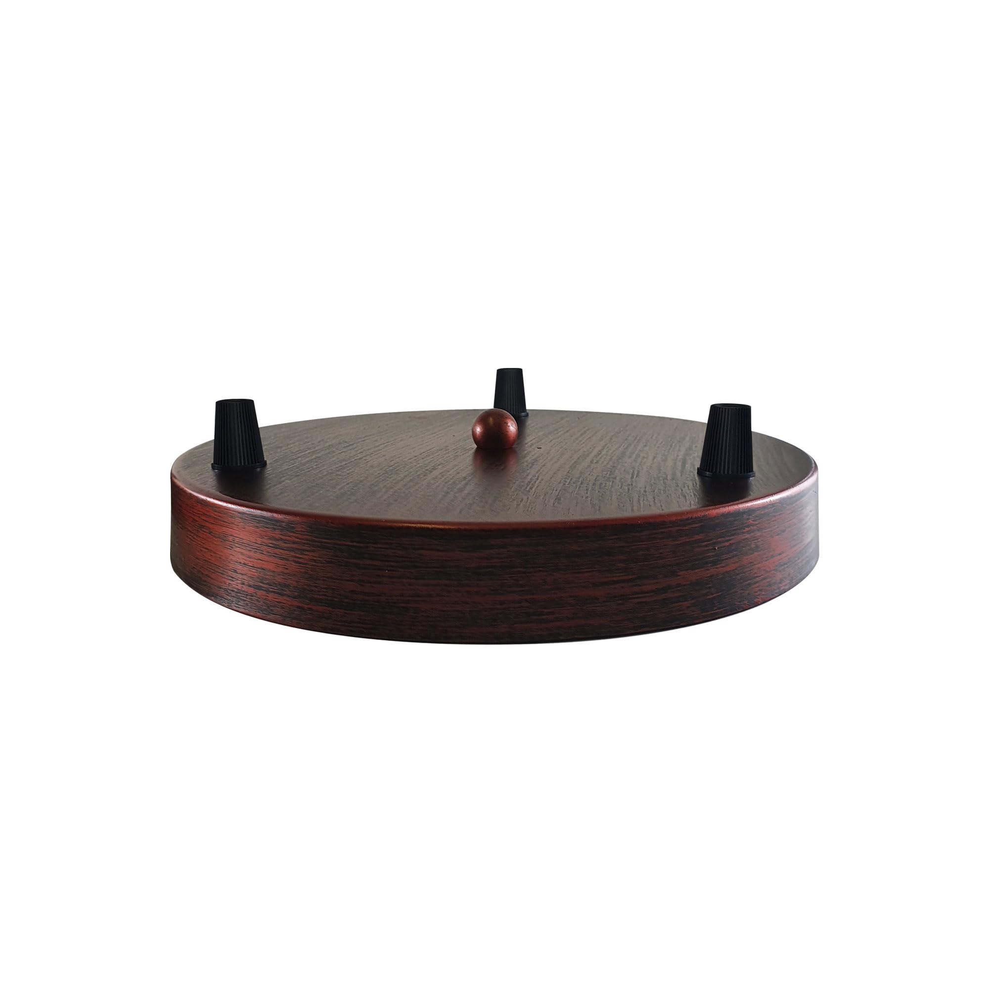 Rustic Red Ceiling Rose 3 Outlet 200mm Metal Round Light Fitting Base for Pendant Light Cover Canopy Kit Lamp Modern Ceiling Fixture Plate Ideal for Stylish Home Lighting Decorative Hanging Lights โ image 1