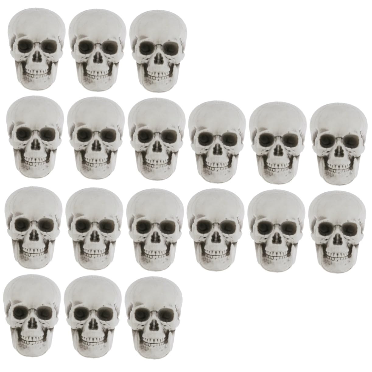 Toyvian 3 Juegos De Decoración De Calaveras Halloween De Plástico con Forma De Calavera Decoración del Hogar Niños Y Niñas 6 Piezas X 3